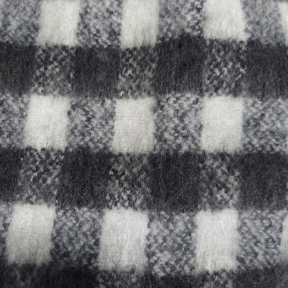 NWT Topshop Heavy Brush Buffalo Check Fringe Winter Scarf - Picture 5 of 8